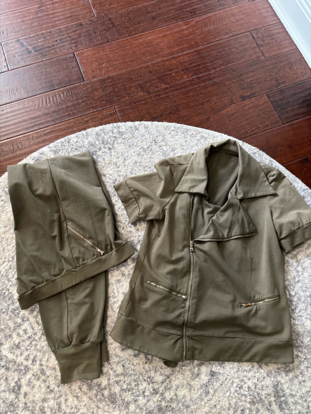2pc set Olive Green Joggers